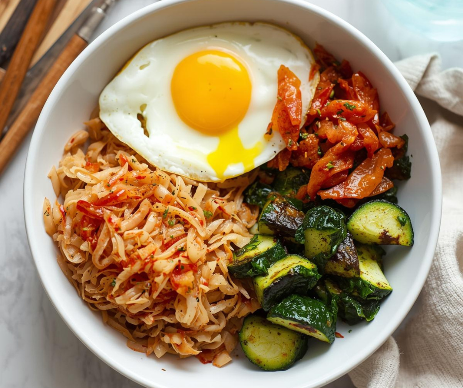 Fermented Veggie & Egg Breakfast Bowl